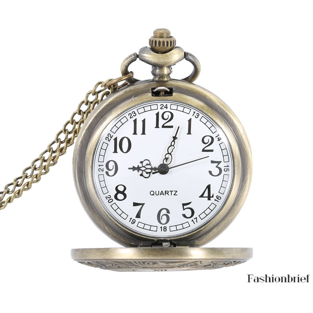 Đồng hồ quả quýt chạm khắc số la mã phong cách vintage