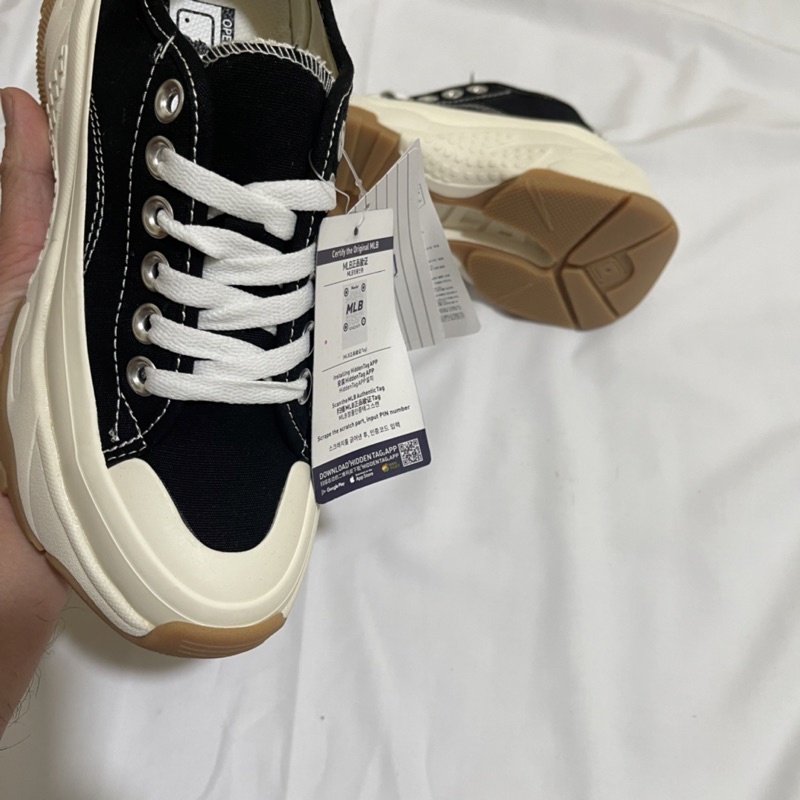 Giày MLB Chunky NY đen thấp cổ đế nâu mới, giày MIB NY low thời trang