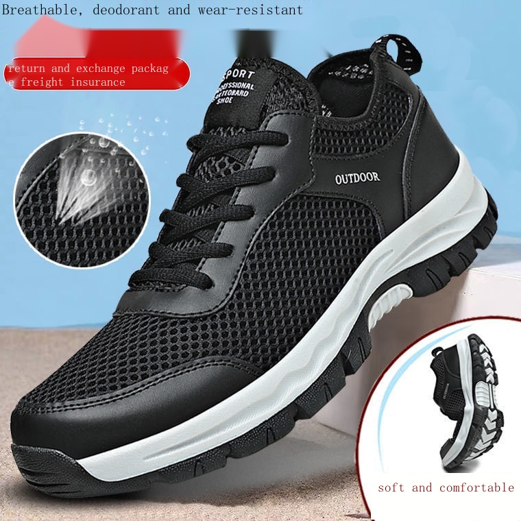 Giày Thể Thao Phối Lưới Siêu Nhẹ Thoáng Khí Chống Trượt Thời Trang Xuân Hè Cho Nam