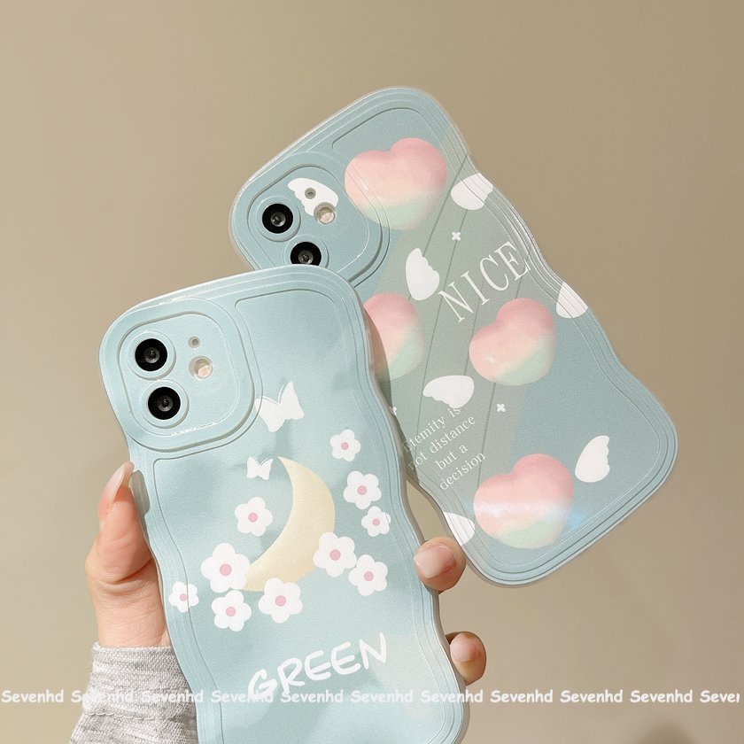Ốp Điện Thoại Mềm Họa Tiết Hoa Và Mặt Trăng Thời Trang Cho iPhone 13 12 11 Pro Max Xs Max Xr X 7 8 6 6s Plus