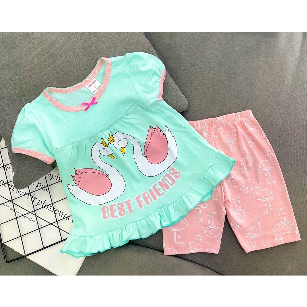 BỘ THUN LỬNG CHO BÉ GÁI IN HÌNH SIÊU DỄ THƯƠNG