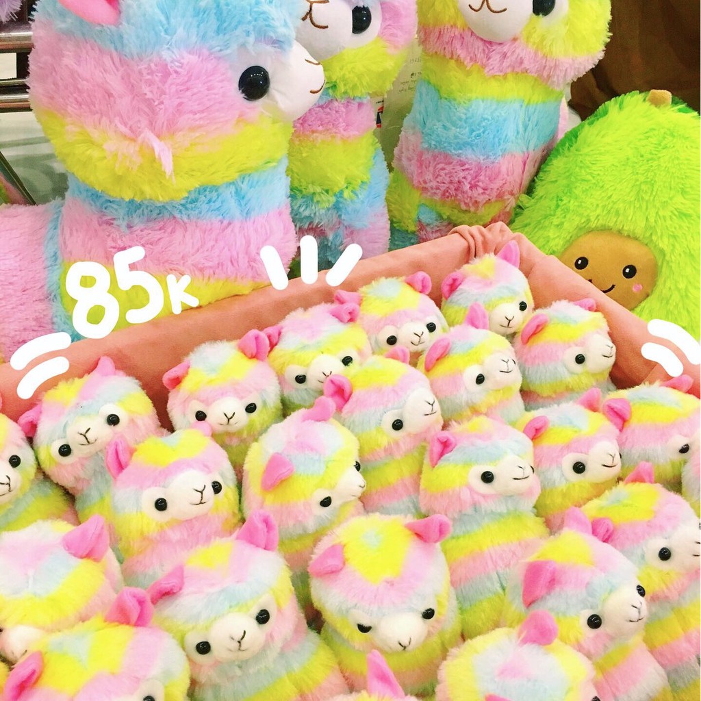 Gấu Bông Mipan Alpaca Cầu Vồng | Lomo Home |