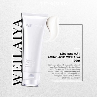 Sữa rửa mặt sạch dịu nhẹ weilaya amino acid penetration soft facial cleanser