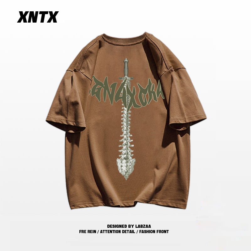 Áo Thun Tay Ngắn In Chữ Phong Cách hip hop Thời Trang Cho Nam