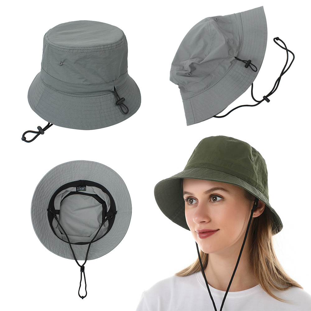 Mũ Tai Bèo Chống Nắng/Tia UV Vành Rộng Có Dây Đeo Bản Rộng Gấp Gọn Mang Đi Biển Tiện Dụng