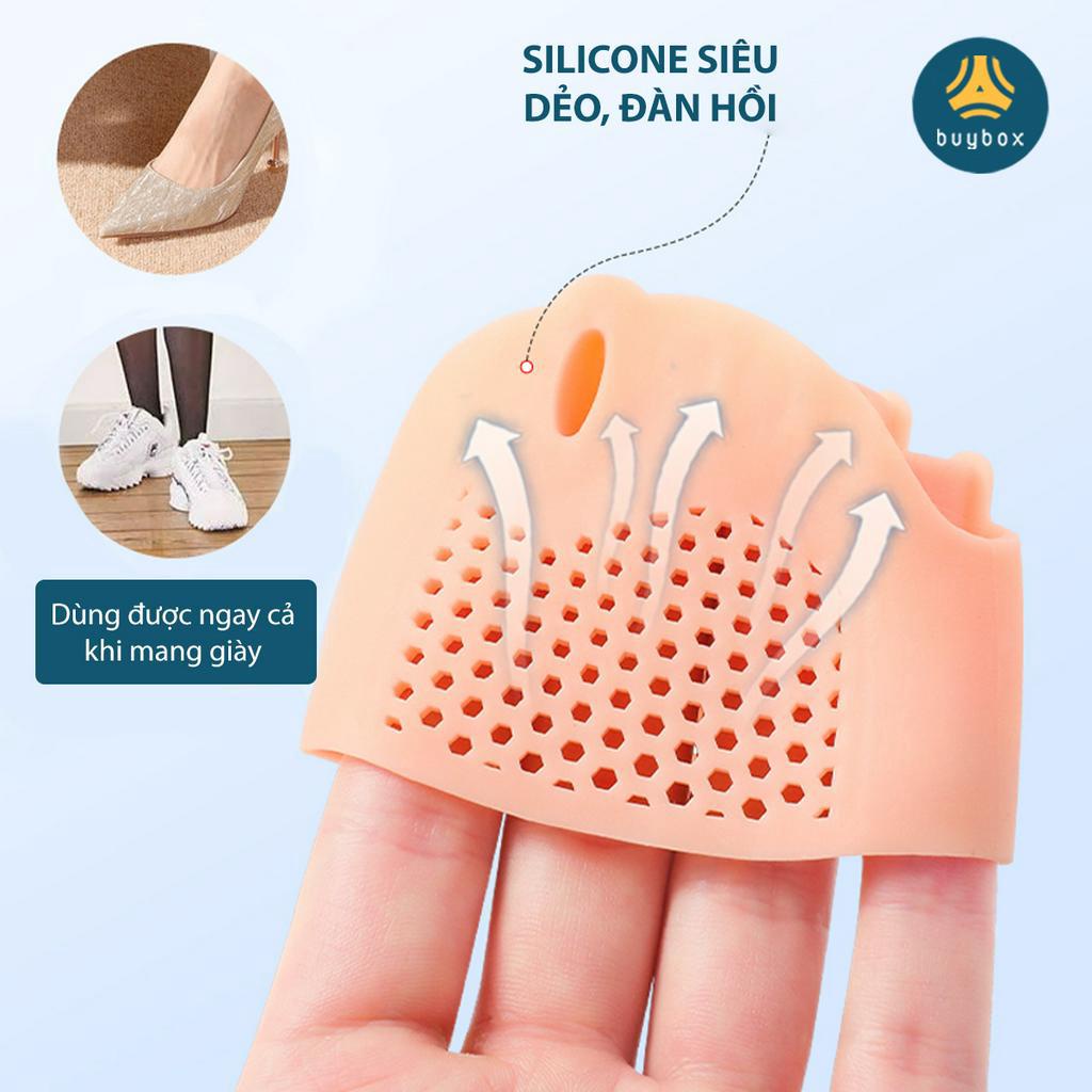 Combo 2 cặp dụng cụ chỉnh hình ngón chân cái bị vẹo Hallux Valgus chất liệu nhựa PC, vớ siliconesilicone tổ ong - Buybox