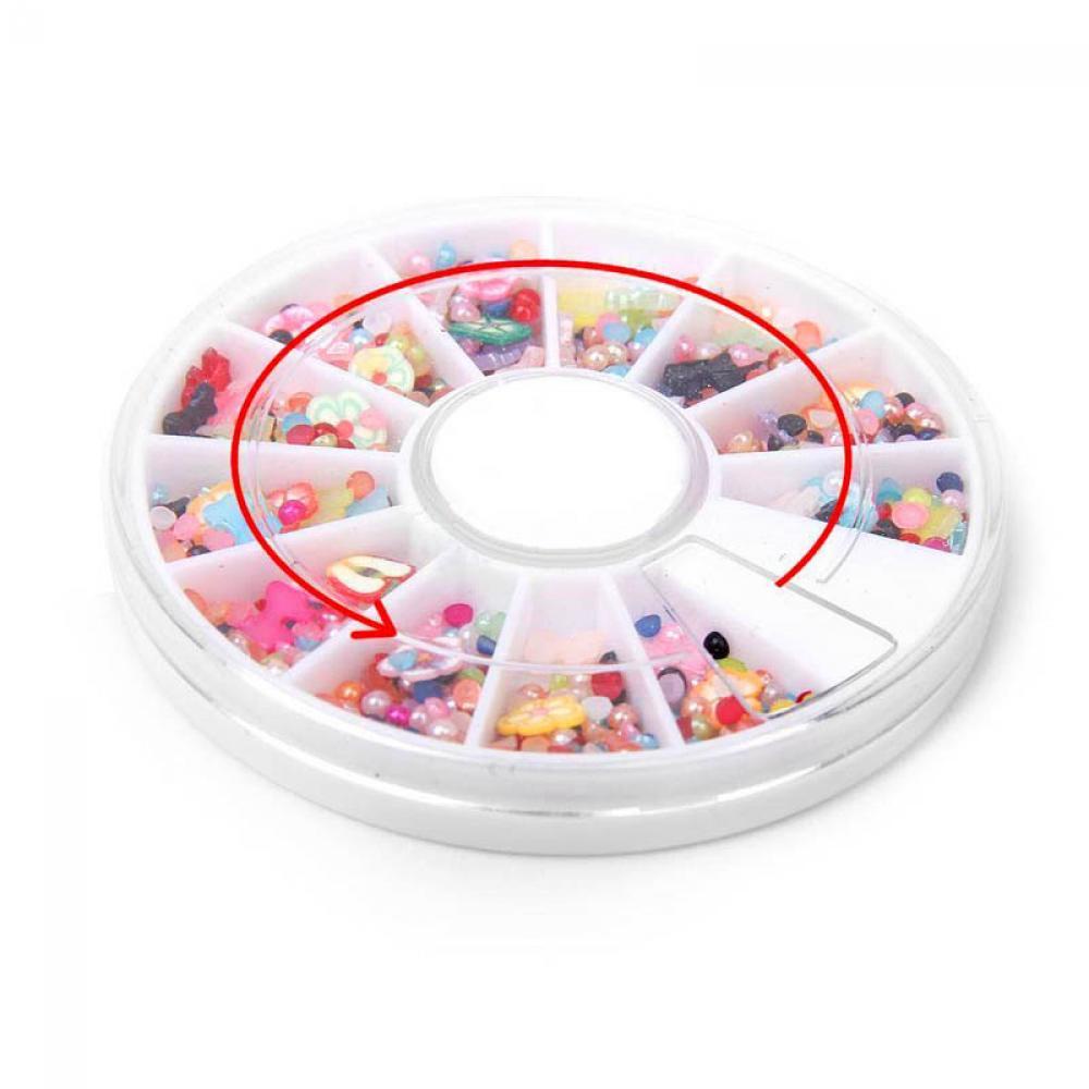 Set 1200 Hạt Cườm Lấp Lánh Dùng Trang Trí Móng Nghệ Thuật DIY