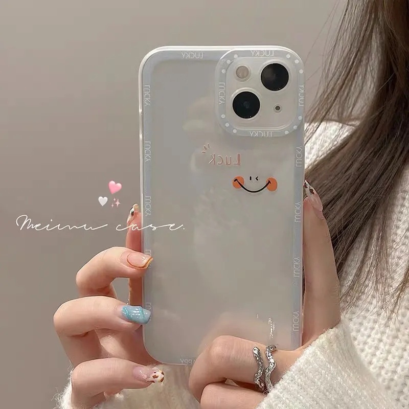 Ốp Điện Thoại TPU In Hình Mặt Cười Cho iPhone 13 Pro 13prm iPhone 11 7Plus 8Plus Xr X
