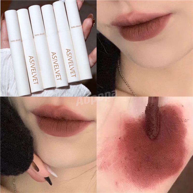 [Hàng mới về] Son kem mịn mờ TOOTDODO trang điểm chống nước 6 màu tùy chọn