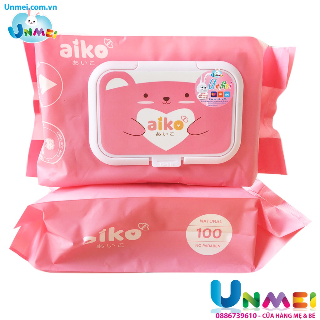 Khăn Ướt Cho Bé AIKO 100 Tờ Không Mùi