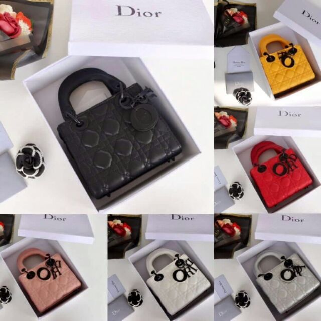 Túi xách Dior LADY AC86.Khoá đen