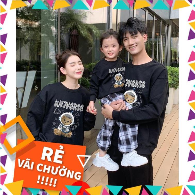 Áo hoodie nỉ gia đình cao cấp  Đồng phục Viet Family – Set họa tiết gấu Universe dễ thương