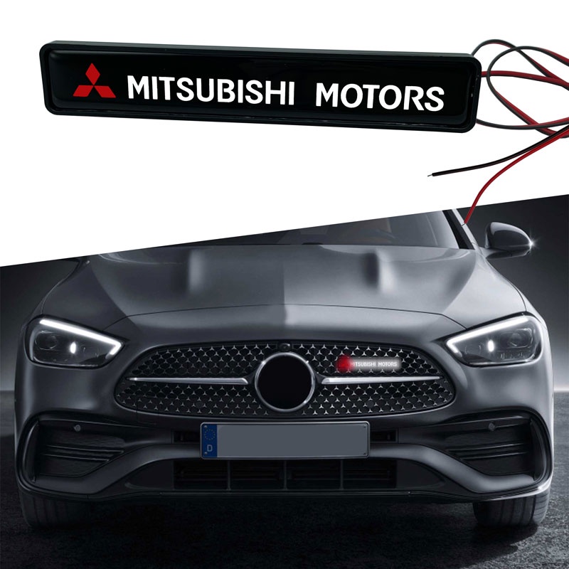 Miếng Dán Trang Trí Lưới Tản Nhiệt Đèn LED Dành Cho Xe Hơi Mitsubishi asx outlander xl 3 lancer pajero 4 l200
