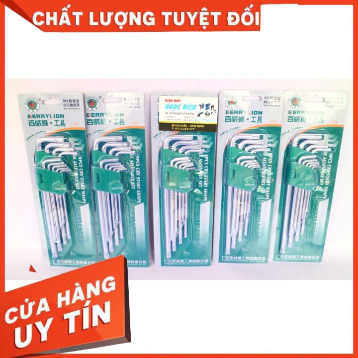 Bộ 9 Cây Lục Giác Đầu Bông BERRYLION Loại Dài