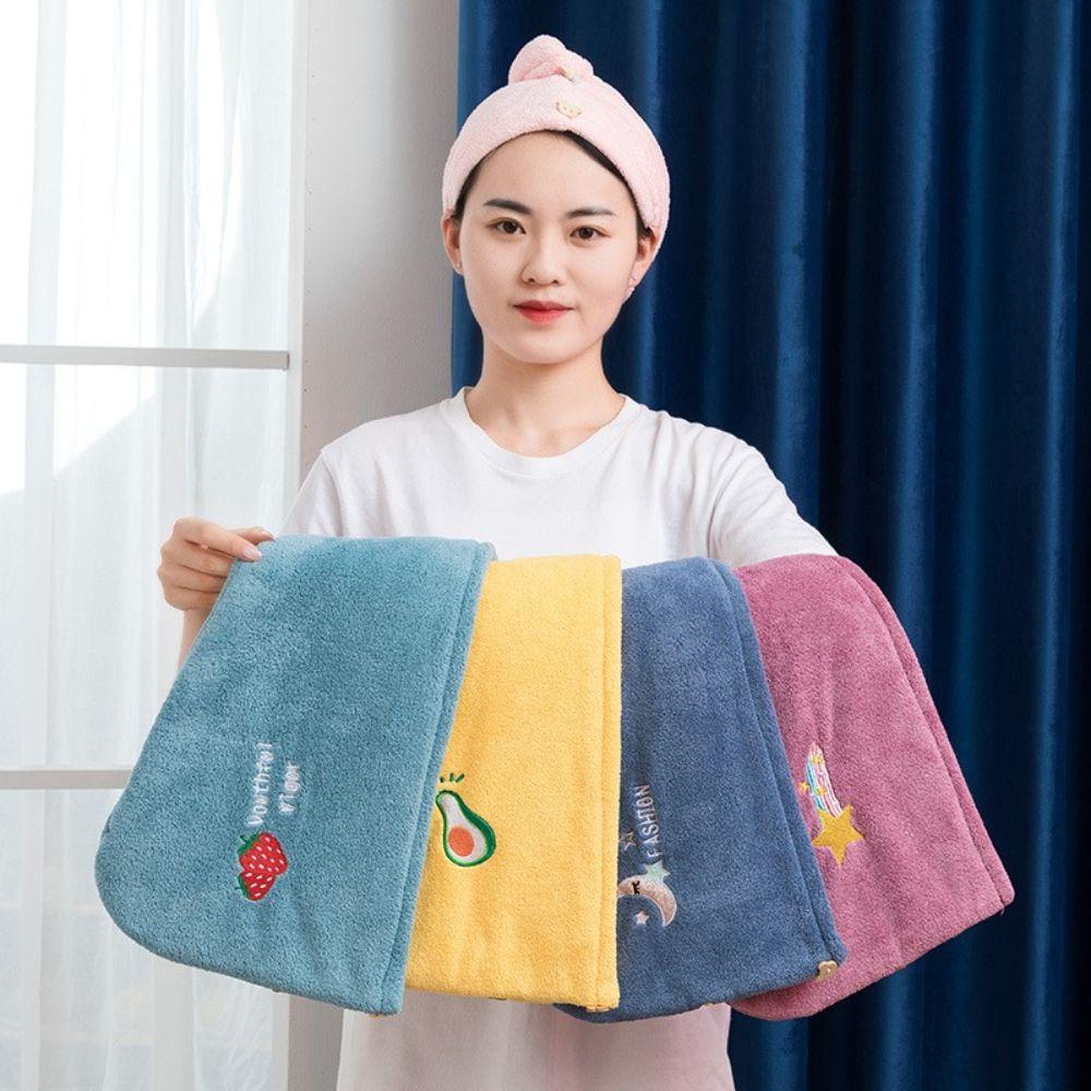 Mũ Tắm Trùm Đầu Bằng Lông Cừu San Hô Khô Nhanh Thanh Lịch Tiết Kiệm Thời Gian