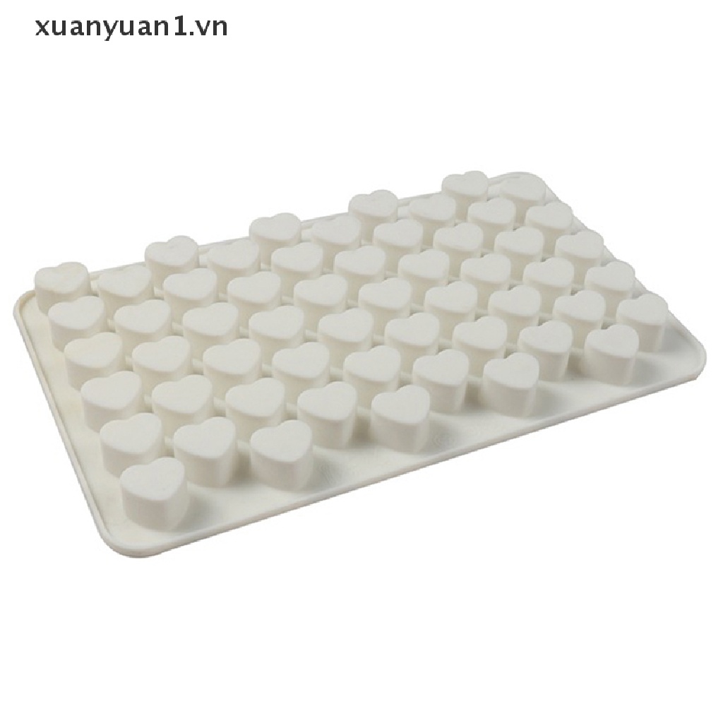 Khuôn Silicone Làm Đá / Sô Cô La 55 Ô Trái Tim Mini