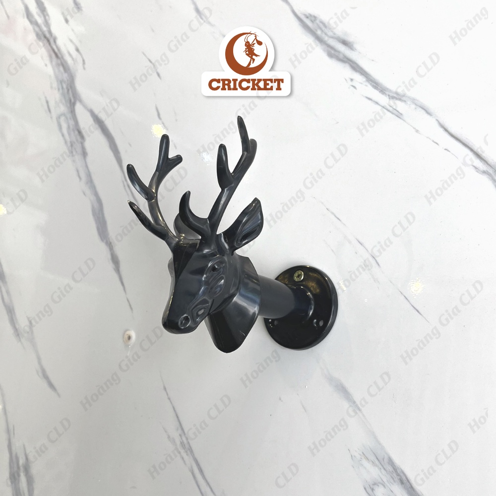 Móc đầu hươu tài lộc ĐEN VÀNG treo đồ, móc khoan tường treo quần áo