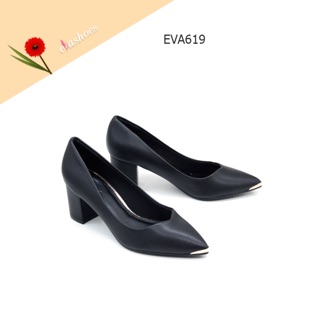 Giày Cao Gót Đế Vuông Evashoes - Eva619(Màu Đen, Xanh Rêu)