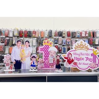 Chibi trang trí sinh nhật cho bé gái