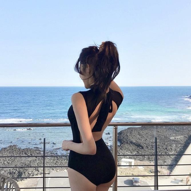 [FORM ĐẸP + NHIỀU MÀU] Bikini 1 mảnh, Bodysuit CỘT NƠ SAU CỔ hở lưng baby New12