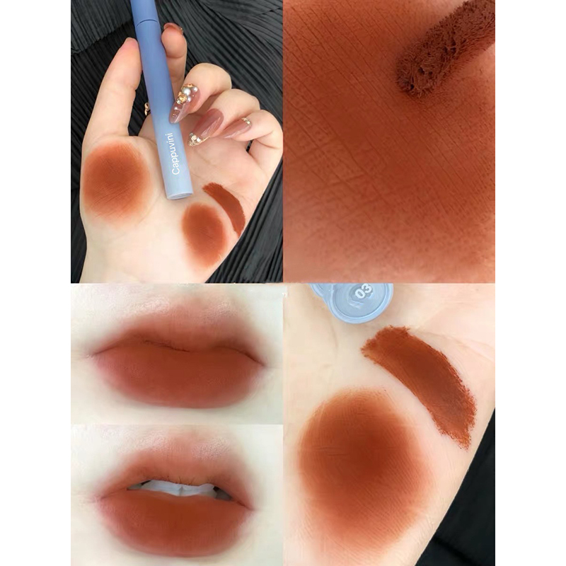 (hàng Mới Về) Son Môi Cappuvini Chất Nhung Lì Mềm Mượt Màu Sắc Tươi Tắn Cho Nữ | BigBuy360 - bigbuy360.vn