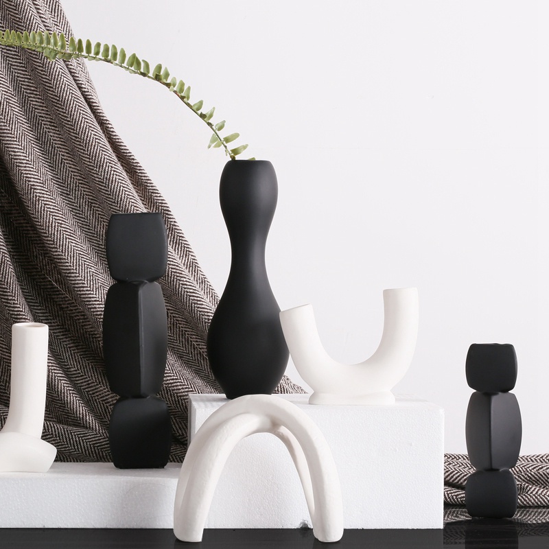 Lọ hoa gốm sứ/hoa giả phong cách Bắc Âu độc đáo trang trí nhà cửa