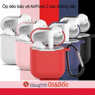 Ốp dẻo bảo vệ tai nghe AirPods 2 sạc không dây (bao silicon airpod, hangtotgiasoc)