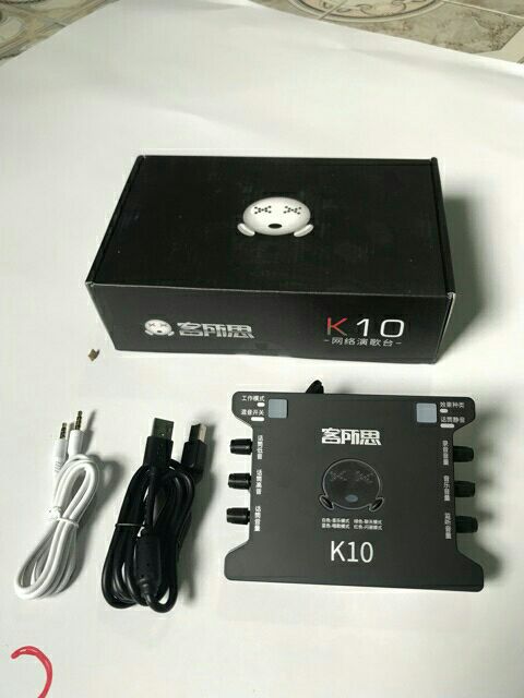 Combo sound card XOX K10 + dây livestream Ma2