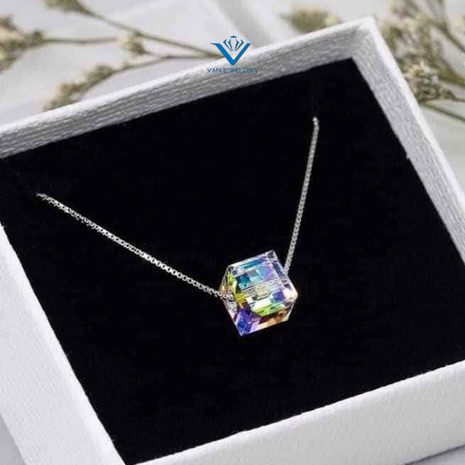 Dây chuyền bạc 925 Dây pha lê cực sang_Van jw