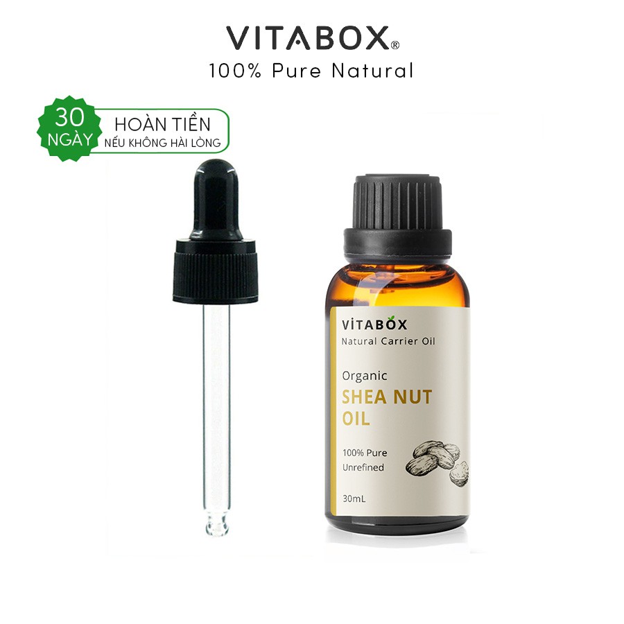 Dầu hạt mỡ hữu cơ (Shea nut oil) VITABOX - 100% thiên nhiên nguyên chất - Organic carrier oil