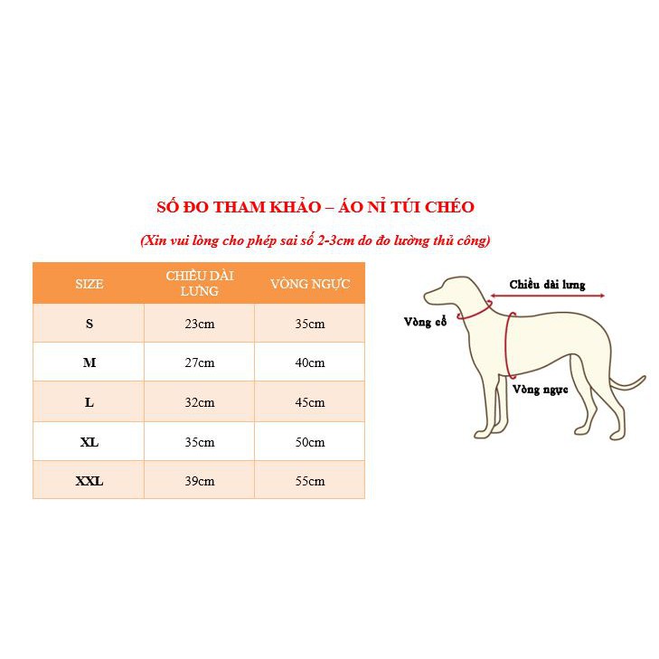 QUẦN ÁO CHÓ MÈO MẪU MỚI - ÁO NỈ TÚI ĐEO CHÉO KHĂN QUÀNG SÀNH ĐIỆU CHO THÚ CƯNG