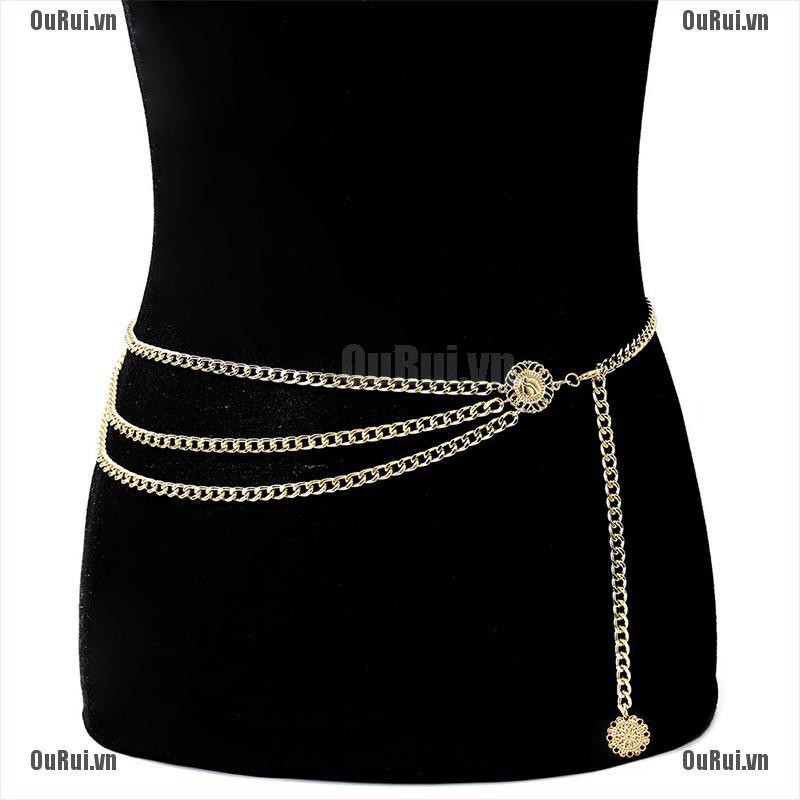 Thắt Lưng Kim Loại Phong Cách Retro Cá Tính Cho Nữ