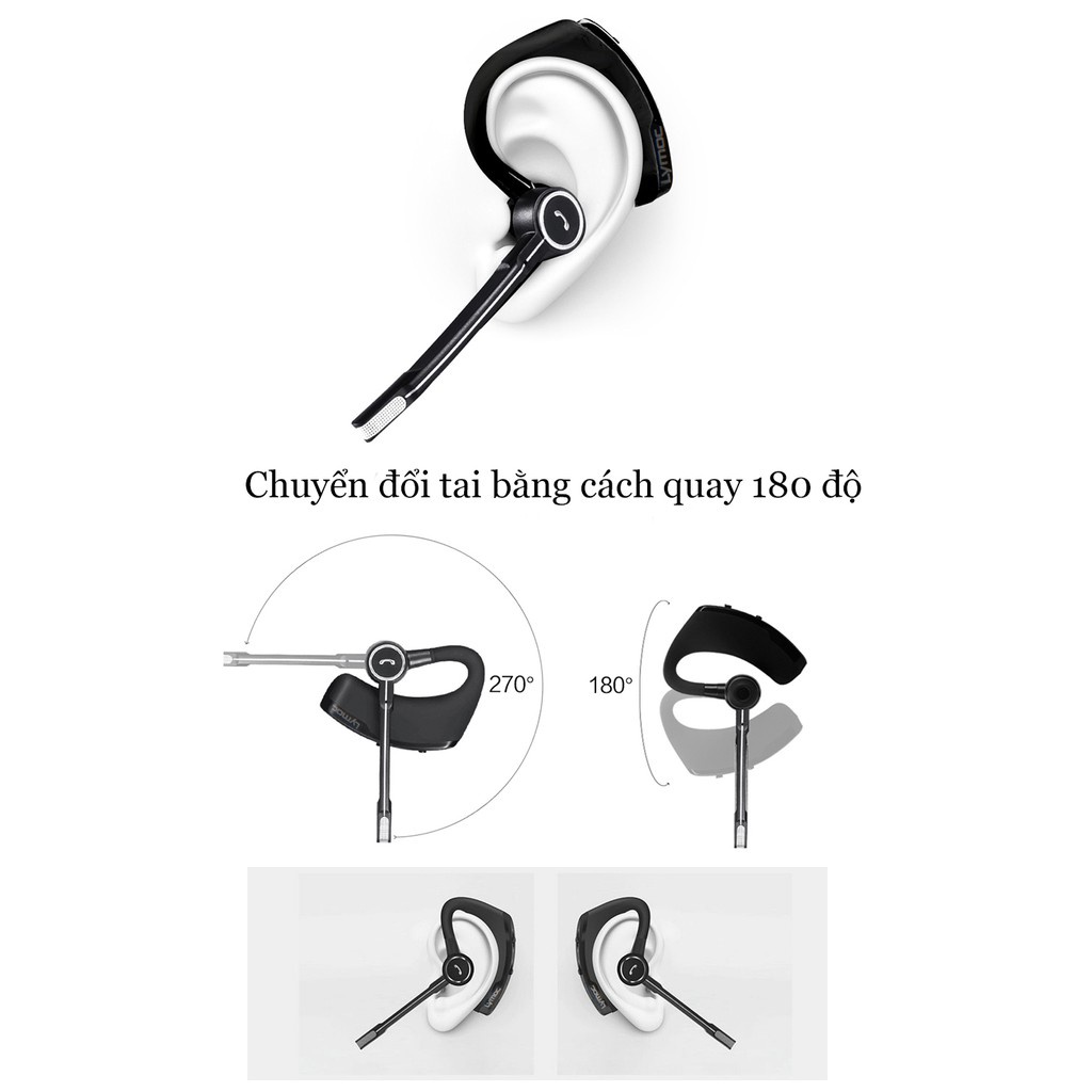 Tai Nghe Bluetooth V8 Nhét Tai Không Dây Chống Ồn Tự Động Đàm Thoại Nghe Nhạc Hay tặng kèm tai nghe phụ -dc2519