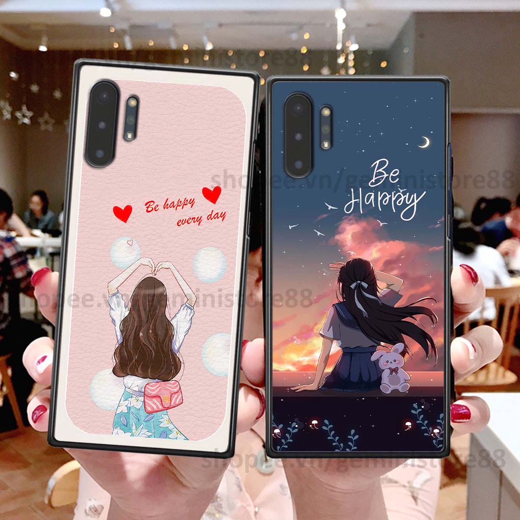 Ốp Samsung Note 10 / Note 10 Plus / Note 10+ in hình cô gái be happy trẻ trung cá tính năng động