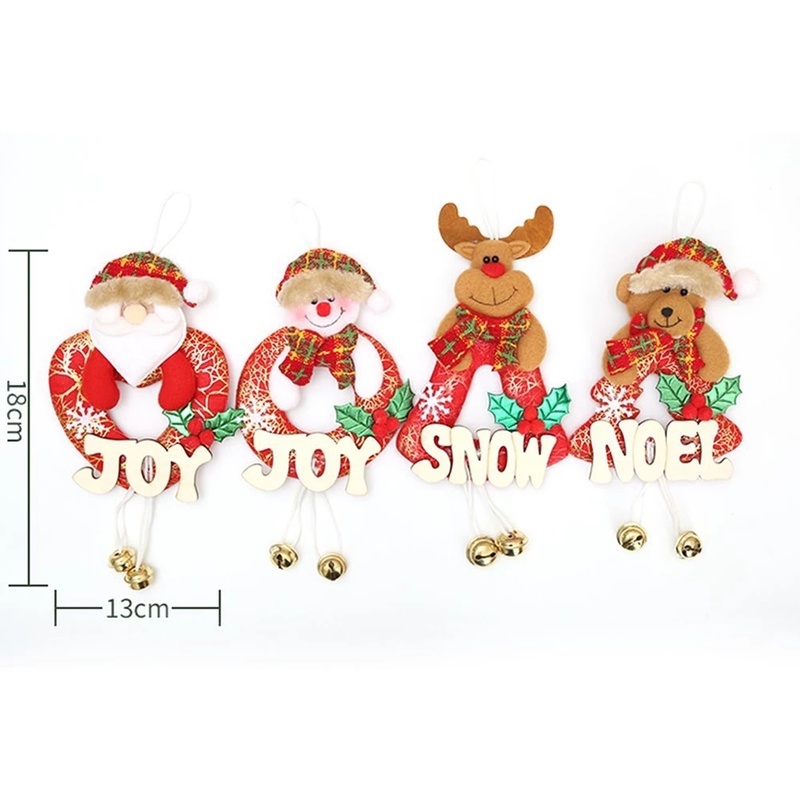 Phụ Kiện Treo Trang Trí Cây Thông Noel Hình Ông Già Noel / Chuông / Người Tuyết / Chú Lùn Dễ Thương