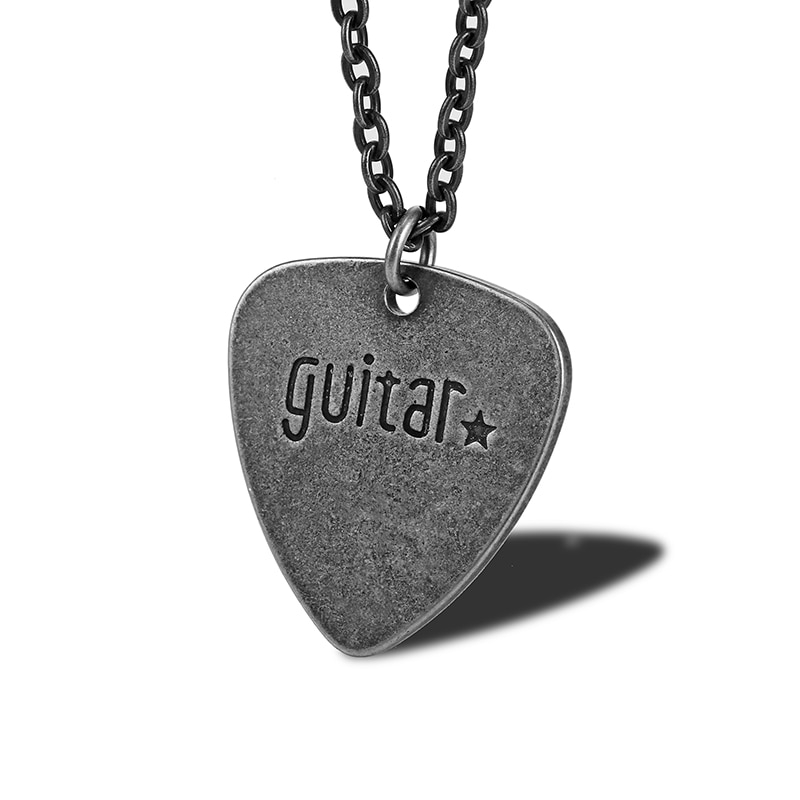 Mặt Dây Chuyền Hình Phím Đàn Guitar Thời Trang Vintage Cho Nam