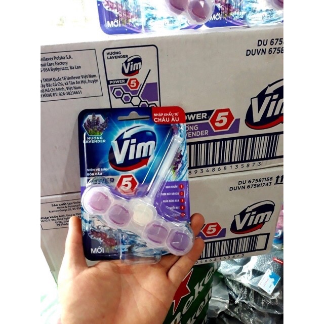 Viên Vệ Sinh Bồn Cầu Vim 55g ( Vàng-Tím-Xanh )