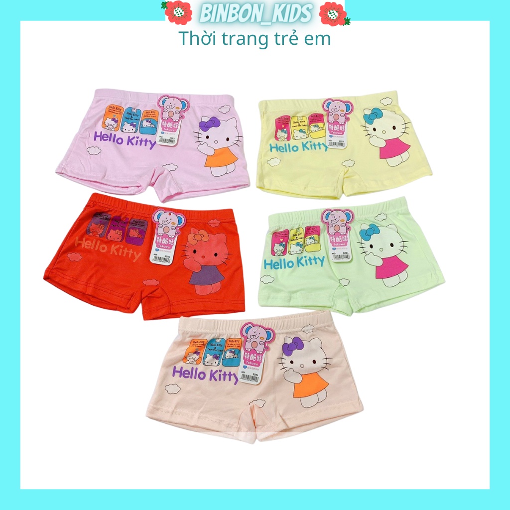 Quần chíp đùi cho bé gái bé trai Binbon kids, quần lót cho bé trai bé gái chất cotton nhiều hình cực xinh cho bé từ 25kg