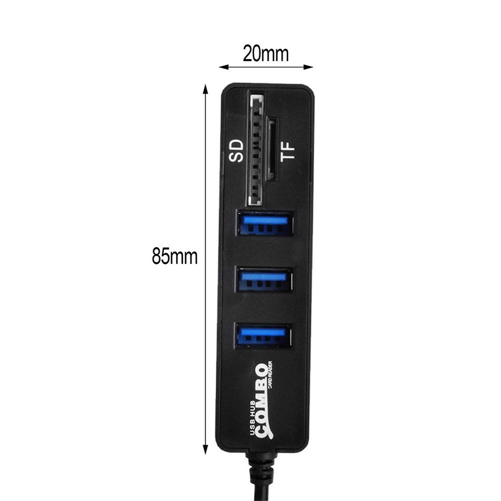 Hub Usb Gồm 3 Cổng Usb Kèm Đầu Đọc Thẻ Nhớ SD/TF | BigBuy360 - bigbuy360.vn