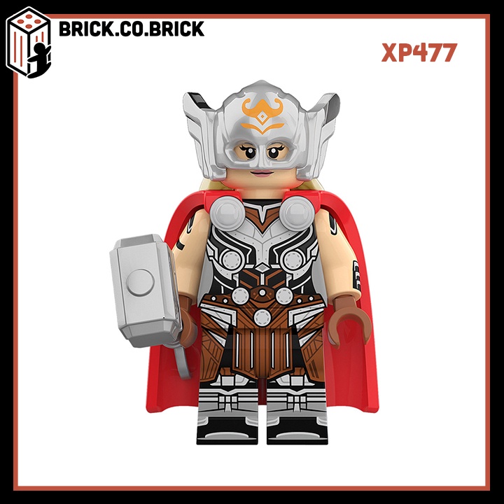 Thần Sấm Thor Love and Thunder Tình Yêu và Sấm Sét Đồ chơi Lắp ráp Nhân vật Thor 4 Jane Foster Zeus Korg Gorr KT1062
