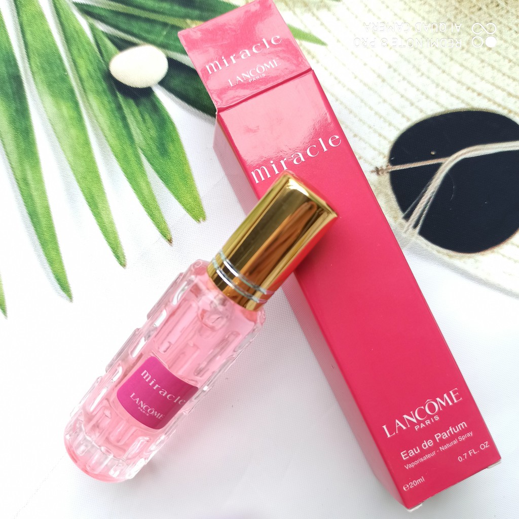 Nước hoa mini Lan_com miracle nữ 20ml dạng xịt- mẫu 4d Mùi Lãng mạn- Nuochoamini20ml