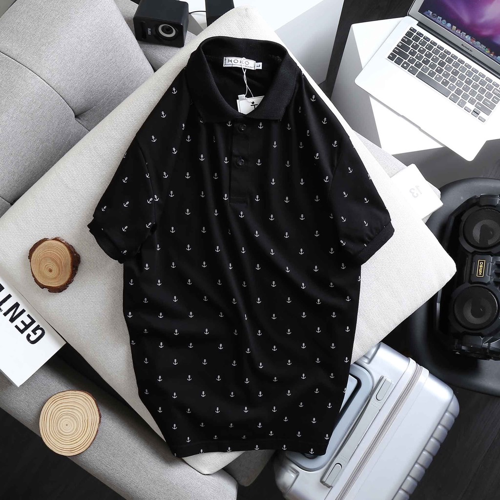 Áo thun nam cổ trụ 100% cotton - Áo thun nam ngắn tay