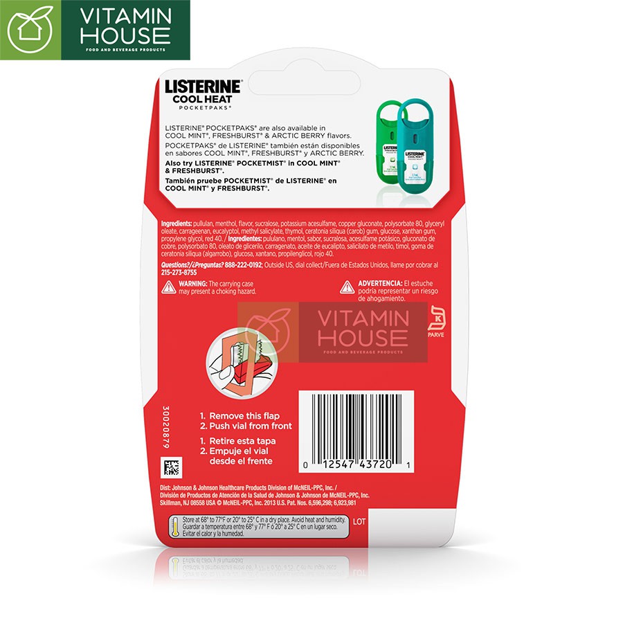 Vỉ 3 Hộp Miếng ngậm thơm miệng Listerine