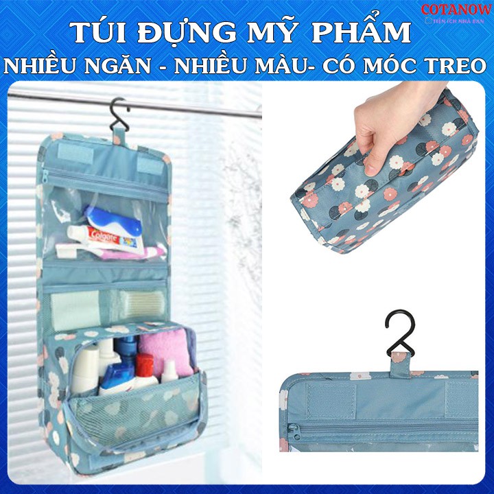 Túi Đựng Mỹ Phẩm Nhiều Ngăn, Có Móc Treo Tiện Lợi COTANOW