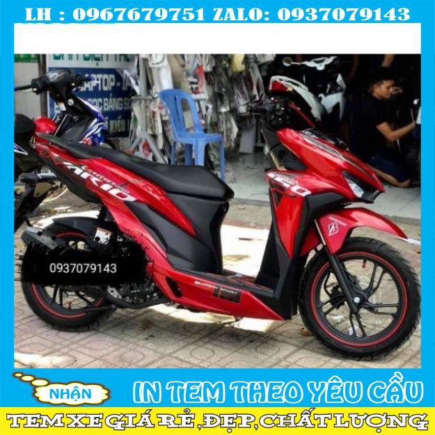 Tem rời vario 2018 dán xe đỏ