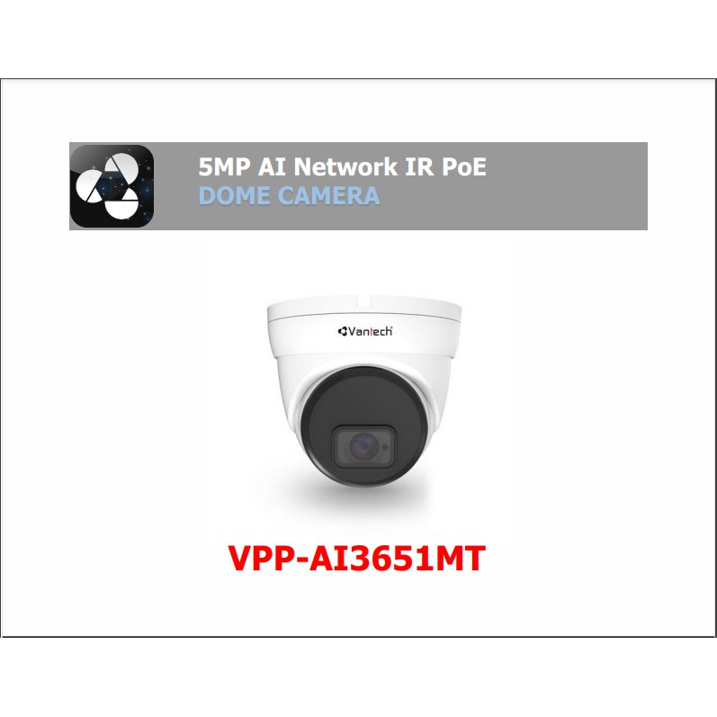 CAMERA BÁN CẦU IP 5MP AI VPP-AI3651MT