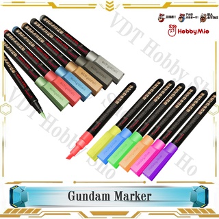  Hobby Mio: Bút sơn mô hình Gundam Marker đầu lông màu metalic - clear - phản quang - cơ bản 