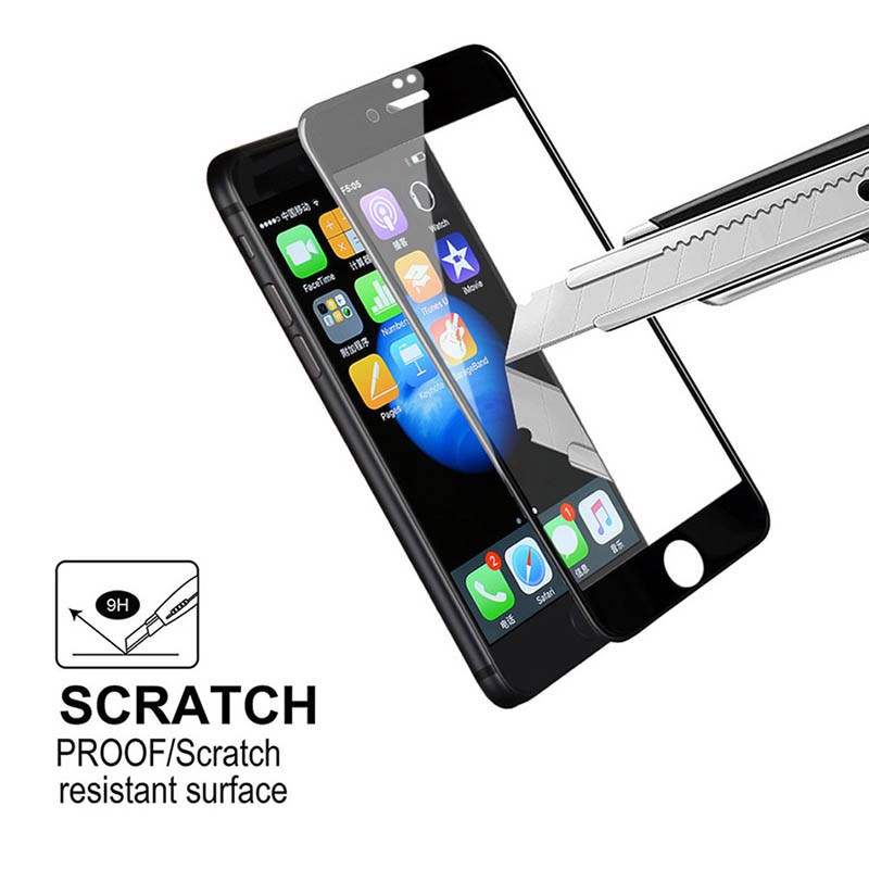 Kính Cường Lực iPhone 3D Full Màn Cho Iphone 6/6s 7 8 plus x xs xr xsmax- Siêu Bền - Có Video Thật - Chống Xước Va Đập