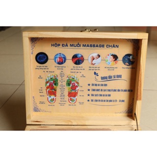 Hộp đèn đá muối (đá cong, đá hồng) masage chân