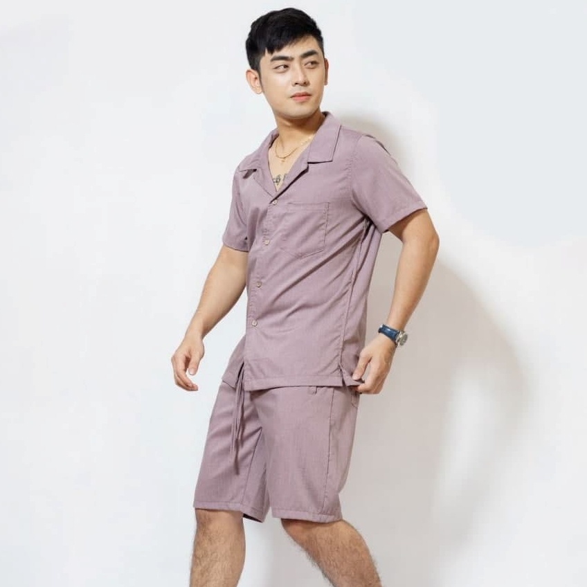 Bộ Đũi Xước Nam Chất Vải Lụa Xước Cao Cấp - Bộ thể thao mùa hè cho nam B04
